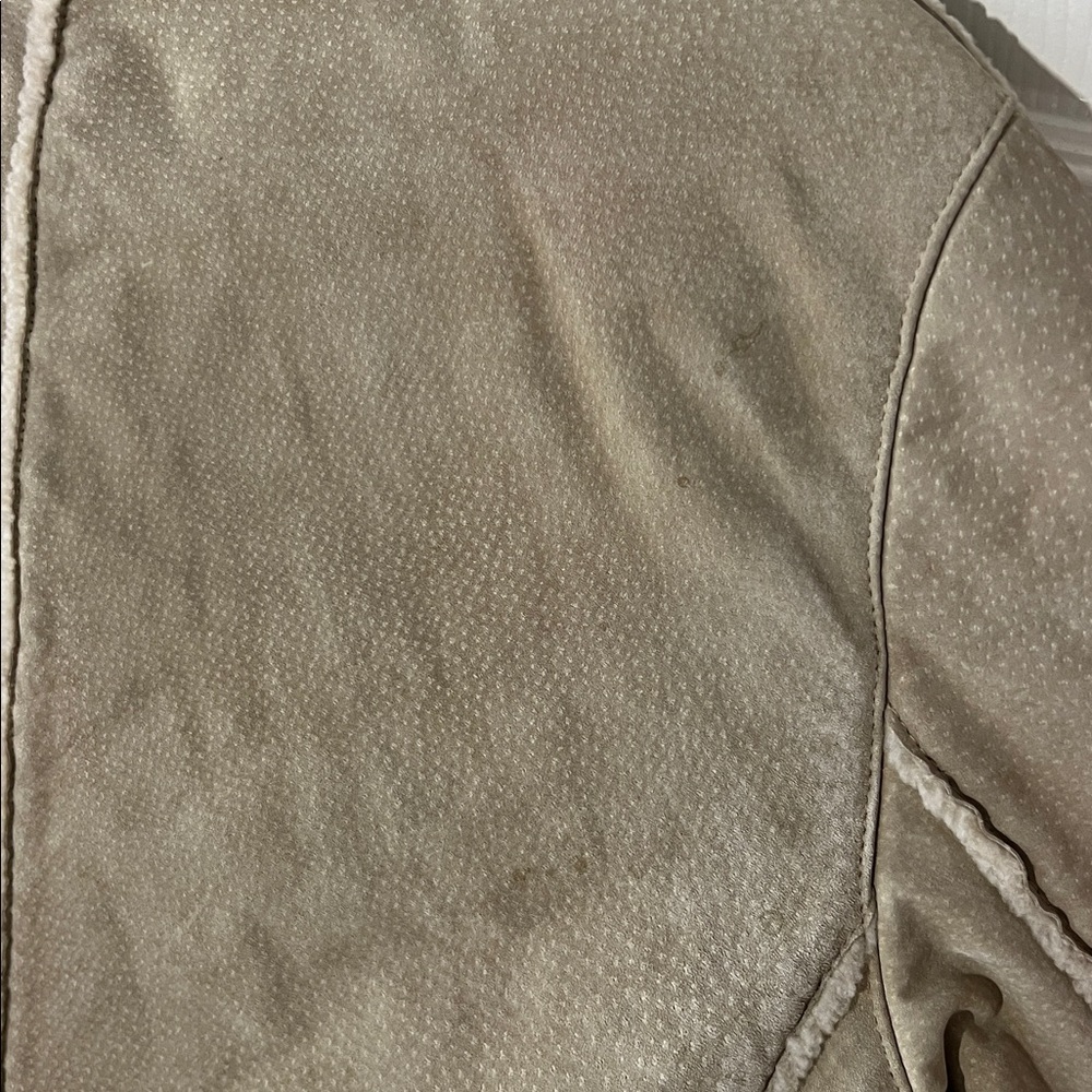 St.‎ John's Bay Light Tan Leather Suede Jacket, Sz Large - Picture 8 of 12